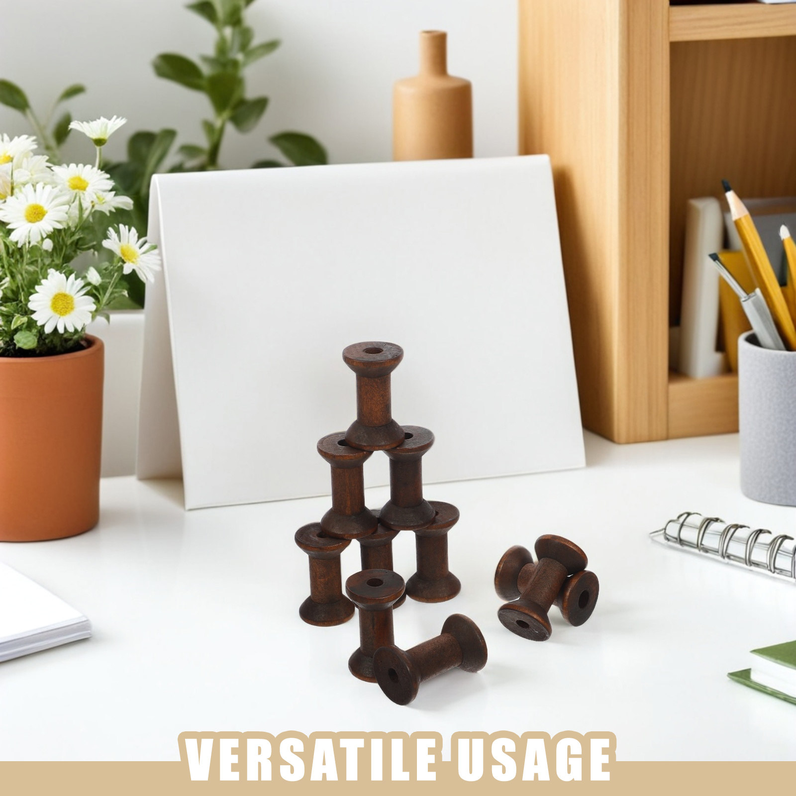10Pcs Vintage Wooden Spools Na - đánh giá và giá Organza Ribbon Spool