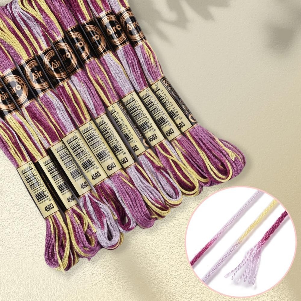 6 Strands Purple Variegated Em - đánh giá và giá Embroidery Embellishments