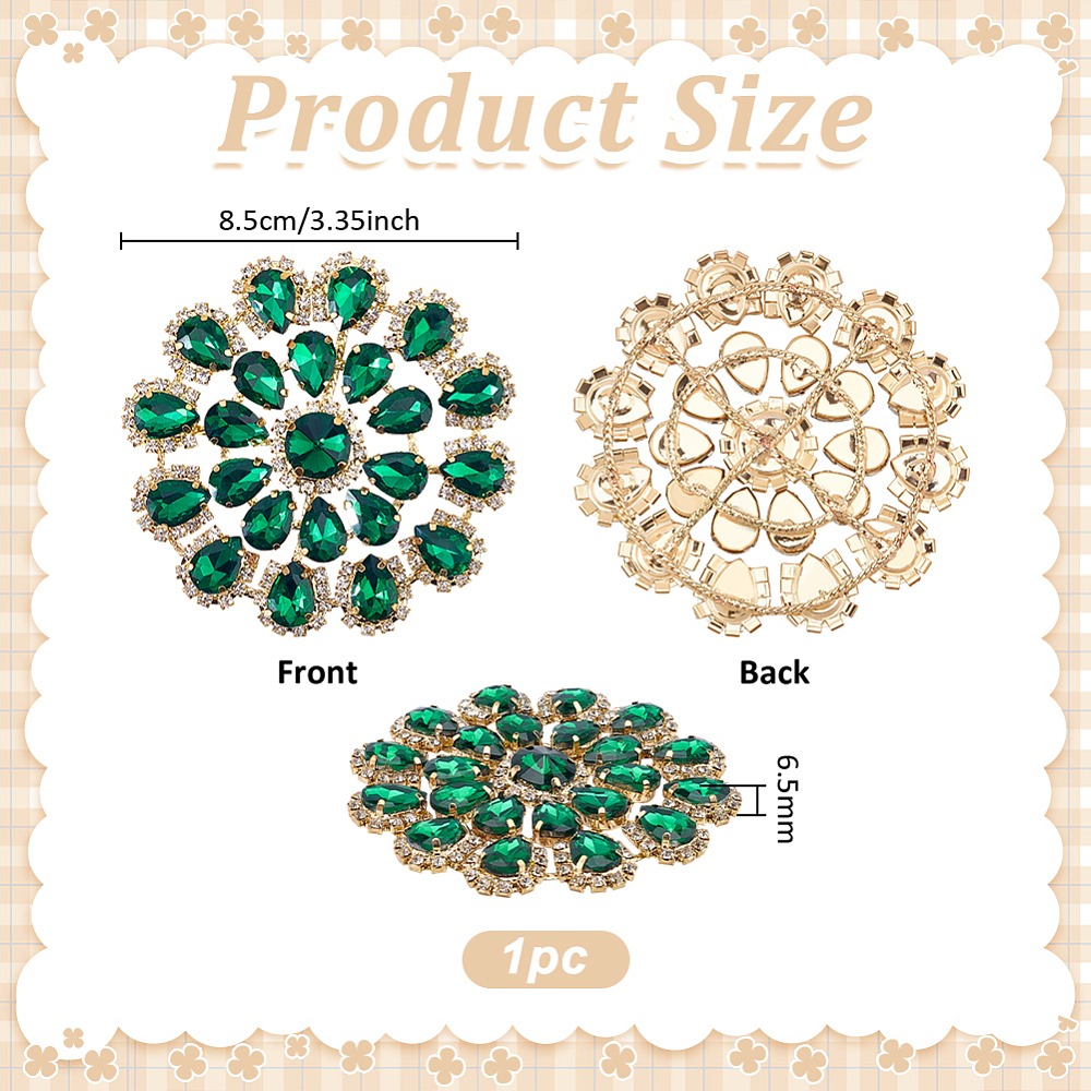 Brass Rhinestone Applique Roun - đánh giá và giá Sew On Rhinestone