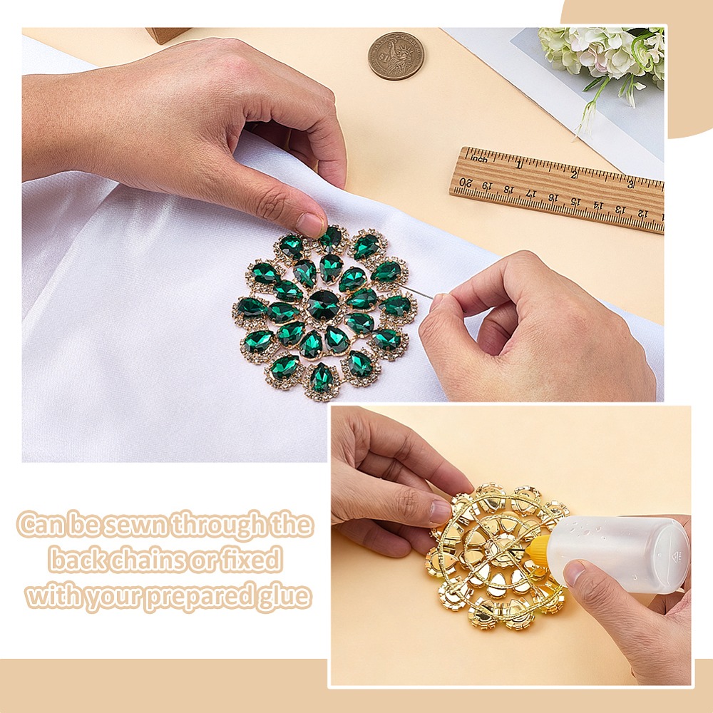 Brass Rhinestone Applique Roun - đánh giá và giá Sew On Rhinestone