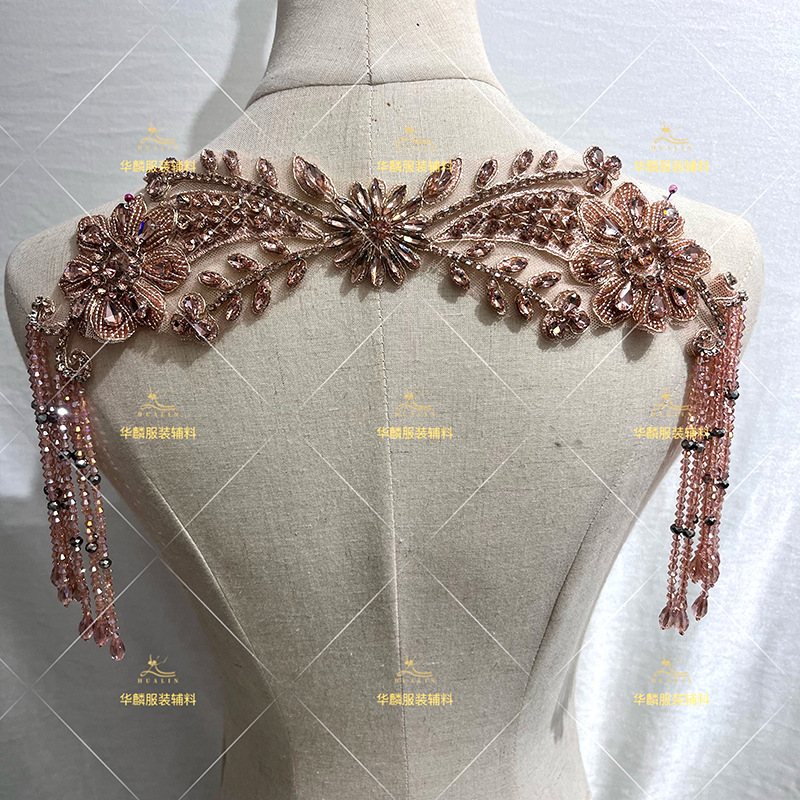 Hand Beaded Fringe Trim with P - đánh giá và giá Beaded Trim Fringe
