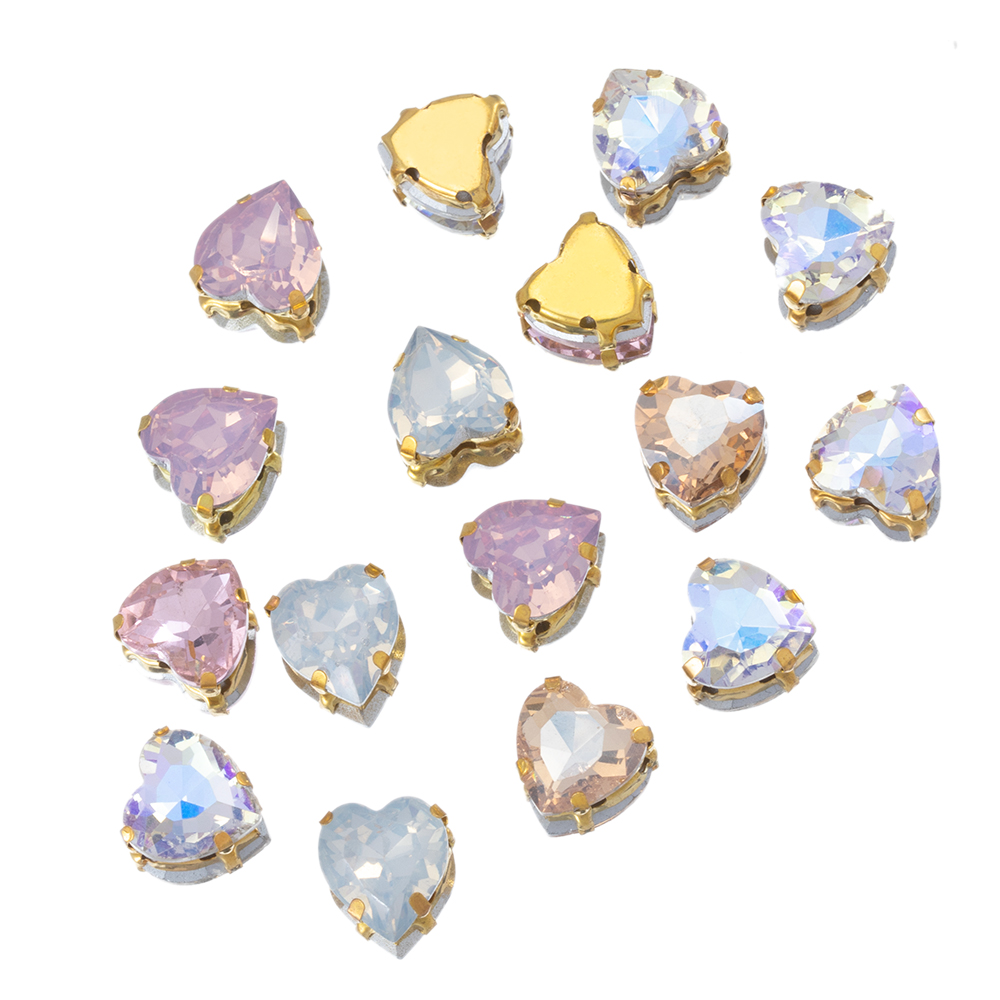 20pcs Heart Sew-on Beads Golde - đánh giá và giá Sew On Rhinestone