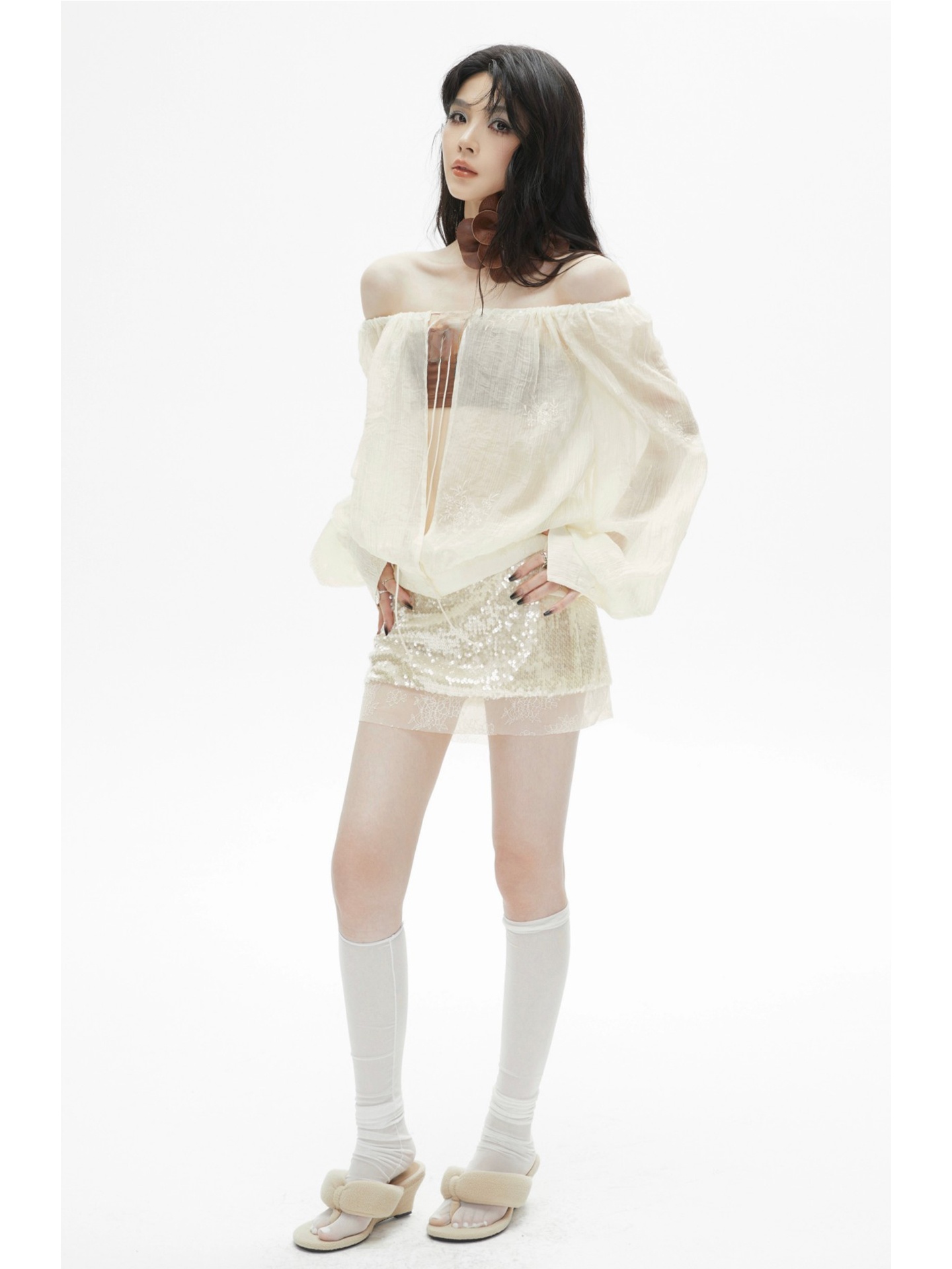 Low Waist Shiny Sequin Lace Pa - đánh giá và giá Sequin Fabric Panel