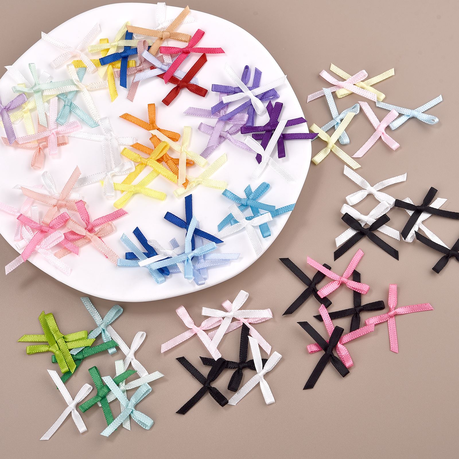 100Pcs 3mm Ribbons Mini Satin  - đánh giá và giá Christmas Craft Embellishment