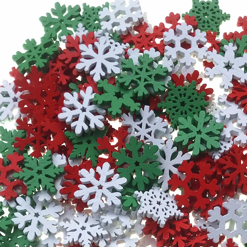 50PCS 20MM Mixed Color Wooden  - đánh giá và giá Christmas Craft Embellishment